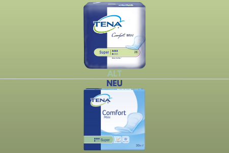 TENA Comfort Mini - neuer Inhalt und neues Verpackungsdesign - TENA Comfort Mini - neuer Inhalt und neues Verpackungsdesign