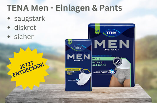 Jetzt entdecken - Inkontinenzprodukte für Männer aus dem Hause TENA - Jetzt entdecken - Inkontinenzprodukte für Männer aus dem Hause TENA
