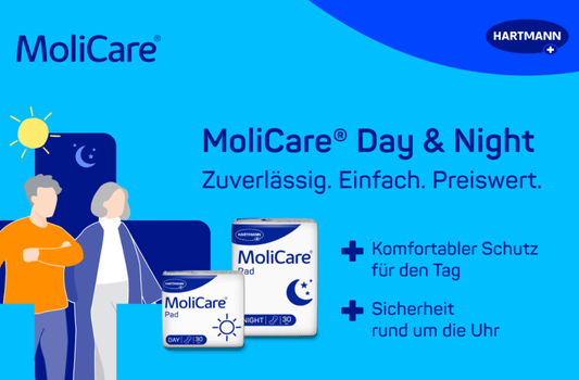 MoliCare Day &amp; Night - das richtige Produkt für einen erfüllten Alltag und eine ruhige  Nacht  - MoliCare Day &amp; Night - das richtige Produkt für einen erfüllten Alltag und eine ruhige  Nacht 