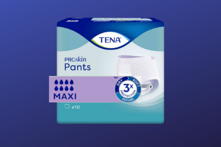 TENA Maxi Inkontinenzprodukte - besonders saugstark  - TENA Maxi Inkontinenzprodukte - besonders saugstark - bei mittlerer bis stärkster Inkontinenz. 