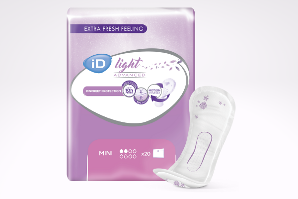 Neu im Sortiment - iD Light Einlagen für sehr leichte Inkontinenz  - Lernen Sie die neuen iD Light Mini, Mini Plus und Normal kennen. 