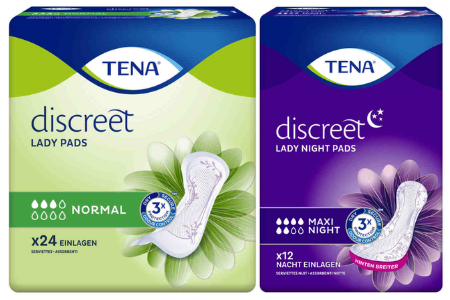 TENA Discreet Normal und Discreet Lady Night Pads