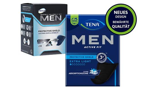 Neues Packungsdesign, gleiche Qualität - TENA Men Einlagen