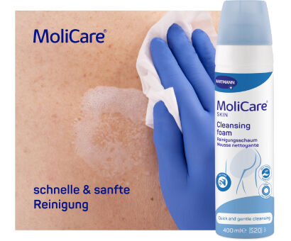 MoliCare Skin Reinigungsschaum - schnelle und sanfte Reinigung