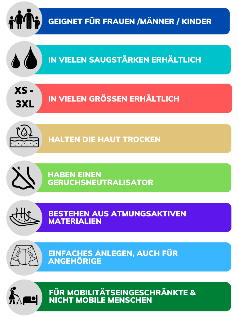 Eigenschaften Klassische Windeln Grafik