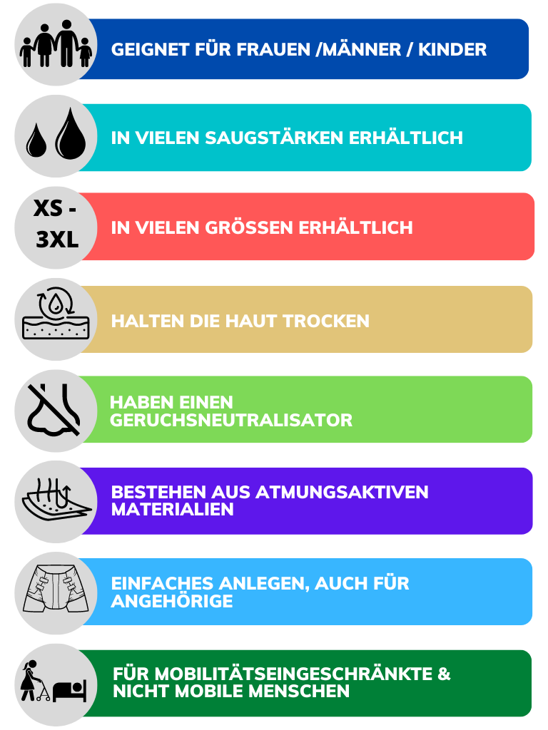 Eigenschaften Klassische Windeln Grafik 