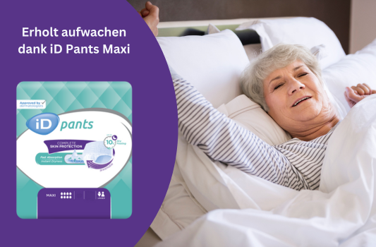 Erholt aufwachen dank iD Pants Maxi Banner