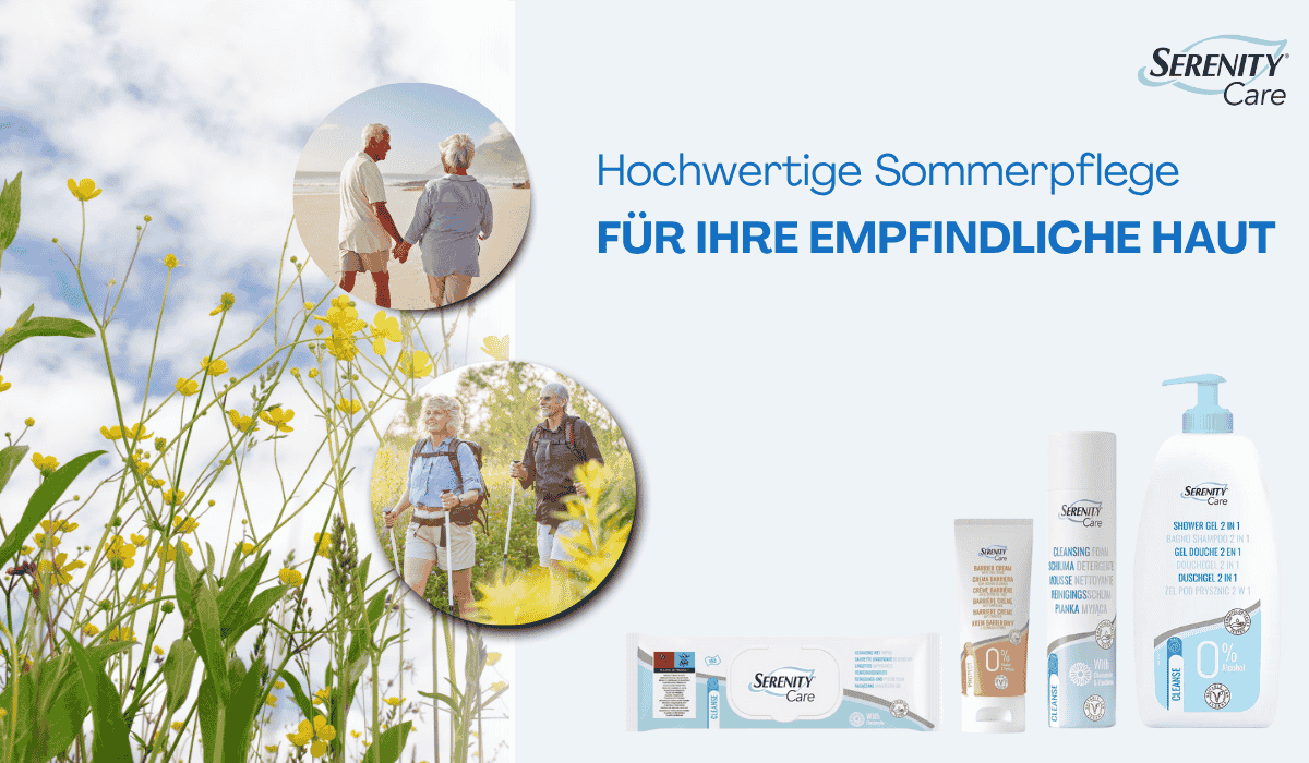 Banner Mobile Serenity Care Hautpflege im Sommer