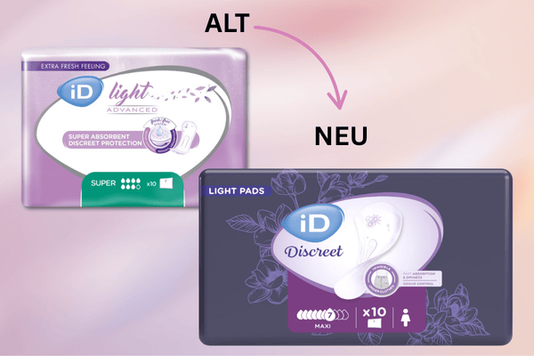 iD Discreet Light Lady Maxi - Altes und neues Verpackungsdesign