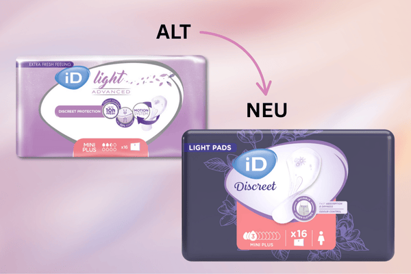 iD Discreet Light Lady Mini Plus - Packungsdesign vorher - nachher