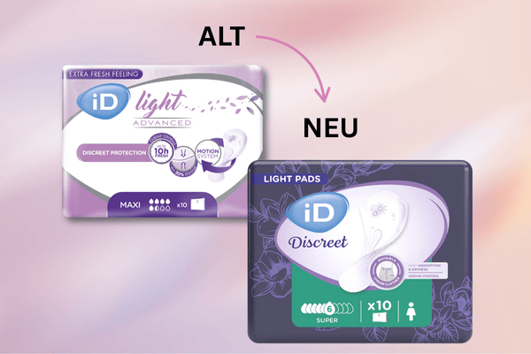 iD Discreet Light Lady Super - Packshot alt und neu - ACHTUNG: Artikel hieß früher iD Light Maxi!