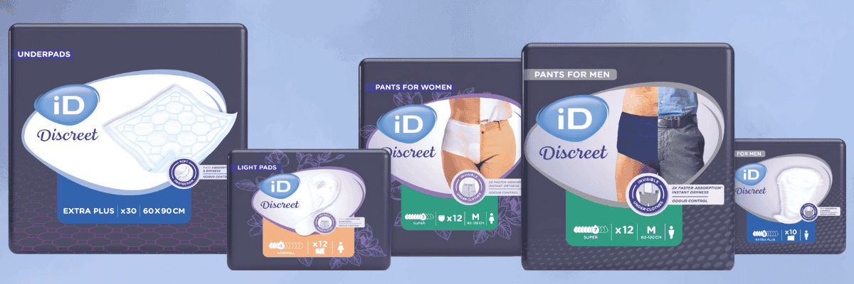 iD Discreet Sortiment einschließlich Underpads Übersicht