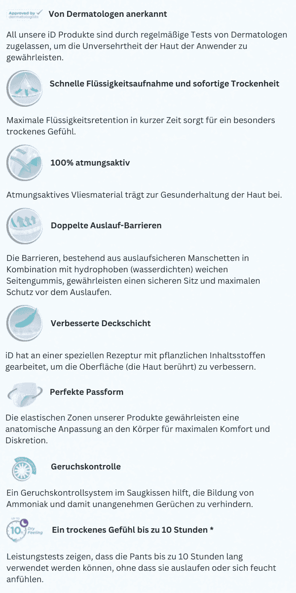 Vorteile der iD Pants