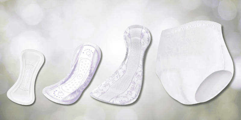 Auswahl Inkontinenzmaterial für Frauen - Produktansicht