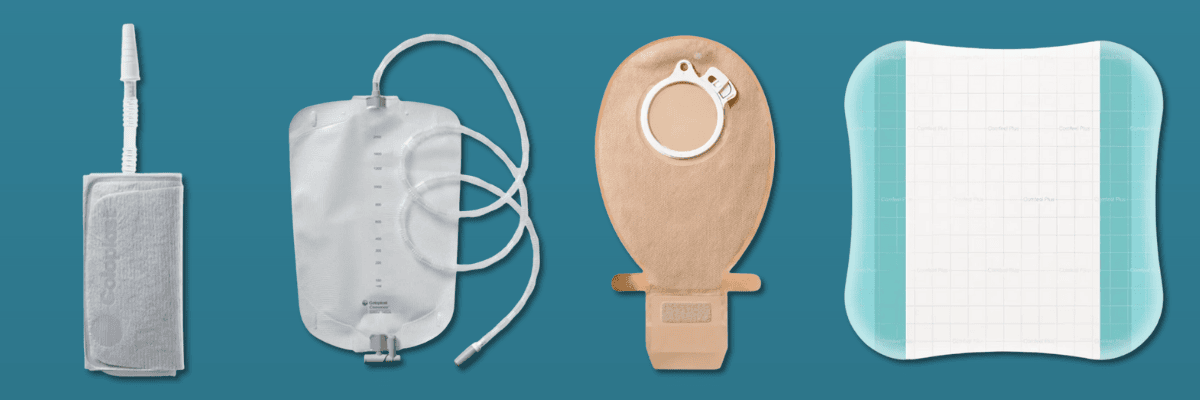 Beinbeute, Bettbeutel, Ausstreifbeutel und Schaumverband von Coloplast
