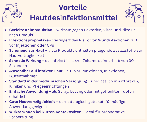 Vorteile Hautdesinfektionsmittel Grafik