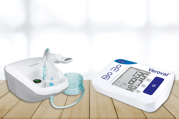 medizinische Geräte Inhalator und Blutdruckmessgerät