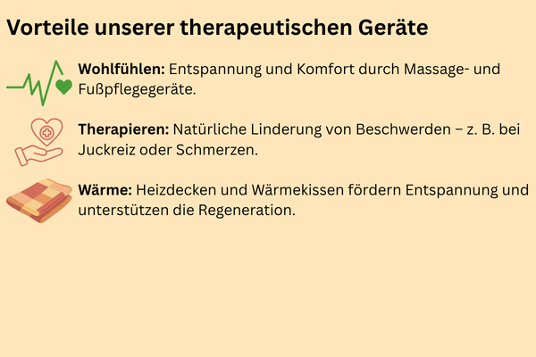 Vorteile Therapeutische Medizingeräte Grafik