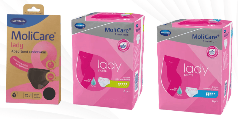 MoliCare Lady Pants - für leichte Inkontinenz waschbar - für mittlere Inkontinenz Einweg