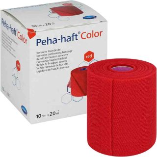 Peha-haft Color Latexfrei koh&auml;sive Fixierbinde rot 10 cm x 20 m (1 Stk.)