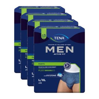 TENA Men Pants Active Fit Plus  L / XL (4x10 Stk)