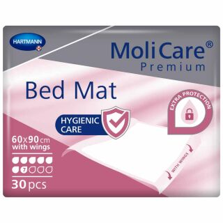 MoliCare Premium Bed Mat 7 Tropfen 60x90 cm mit Fl&uuml;geln (30 Stk)