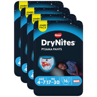 DryNites f&uuml;r Jungen Jumbo Pack 4-7 Jahre (4x16 Stk)