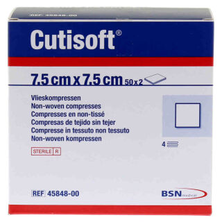 Leukoplast Vlieskompressen 4-fach 7,5x7,5 cm steril (50x2 Stk)