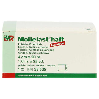Mollelast haft latexfrei kohäsive Fixierbinde 4 cm x 20 m