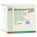 Mollelast haft color latexfrei Koh&auml;sive Fixierbinde 8 cm x 20 m blau