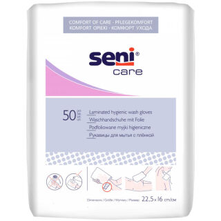 Seni Care Waschhandschuhe foliert (50 Stk)