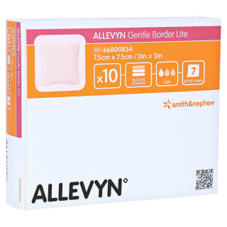 Allevyn Gentle Border Lite 7,5 x 7,5 cm (10 Stk)