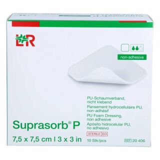 Suprasorb P Schaumverband nicht klebend 7,5 x 7,5 cm (8 Stk)