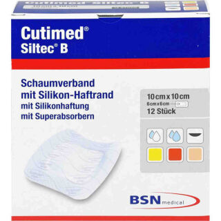 Cutimed Siltec B 10 x 10 cm (12 Stk)