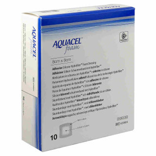 Aquacel Foam adh&auml;siv 8 x 8 cm (10 Stk)
