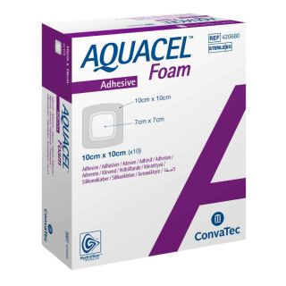 Aquacel Foam adh&auml;siv 10 x 10 cm (10 Stk)
