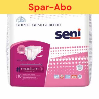 Spar-Abo: Super Seni Quatro (10 Stk) M (75 - 110 cm) 1x im Monat