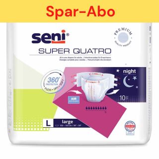 Spar-Abo: Super Seni Quatro Large (10 Stk) 1x im Monat