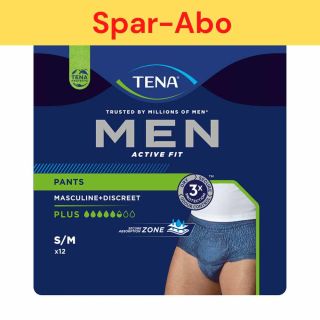Spar-Abo: TENA Men Pants Active Fit Plus (12 Stk) M (75 - 105 cm) 1x im Monat