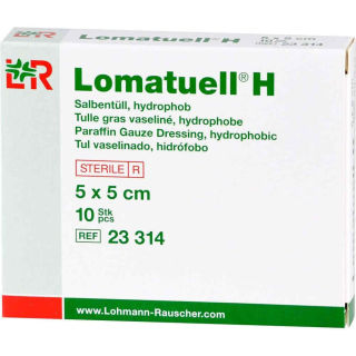 Lomatuell H Salbent&uuml;ll 5 x 5 cm steril  (10 Stk)
