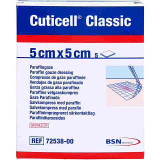 Cuticell Classic Wundgaze 5 x 5 cm steril (5 Stk)