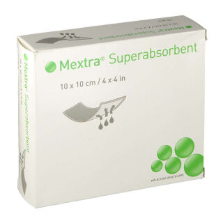 Mextra Superabsorbent Wundverband 10x10 cm (10 Stk)