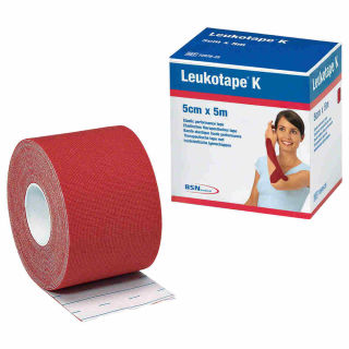 Leukotape K Kinesiologie-Binde rot 5 cm x 5 m