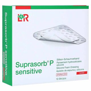Suprasorb P sensitive border Silikon-Schaumverband 7,5 x 7,5 cm (10 Stk)