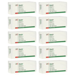 Gazin Mullkompressen 12-fach 7,5x7,5 cm unsteril (10x100 Stk)