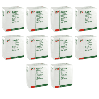 Gazin Mullkompressen 12-fach 10x20 cm unsteril (10x100 Stk)