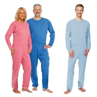 Suprima Pflegeoverall CareBasic lang, Rücken- und Beinreißverschluss Extra Large kornblume