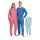 Suprima Pflegeoverall CareBasic lang, Beinreißverschluss Small hellblau