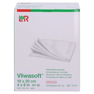 Vliwasoft Vlieskompressen 4-fach 10x20 cm steril (75x2 Stk)
