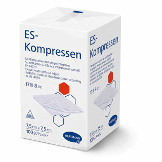 Hartmann ES-Kompressen 8-fach 7,5x7,5cm (100 Stk)